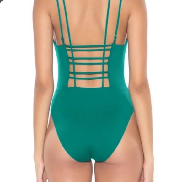 New Soluna Under The Sea Plunge High Cut Leg One Piece Swimsuit Size Medium - Picture 4 of 8